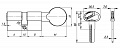 Цилиндровый Fuaro (Фуаро) механизм (D-PRO502/110) D-PRO5002Knob110(45+10+55) CP хром 5Key