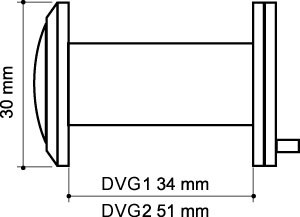 Глазок Armadillo (Армадилло) дверной, оптика стекло DV-PRO 2/85-55/BR (DVG2) AB
